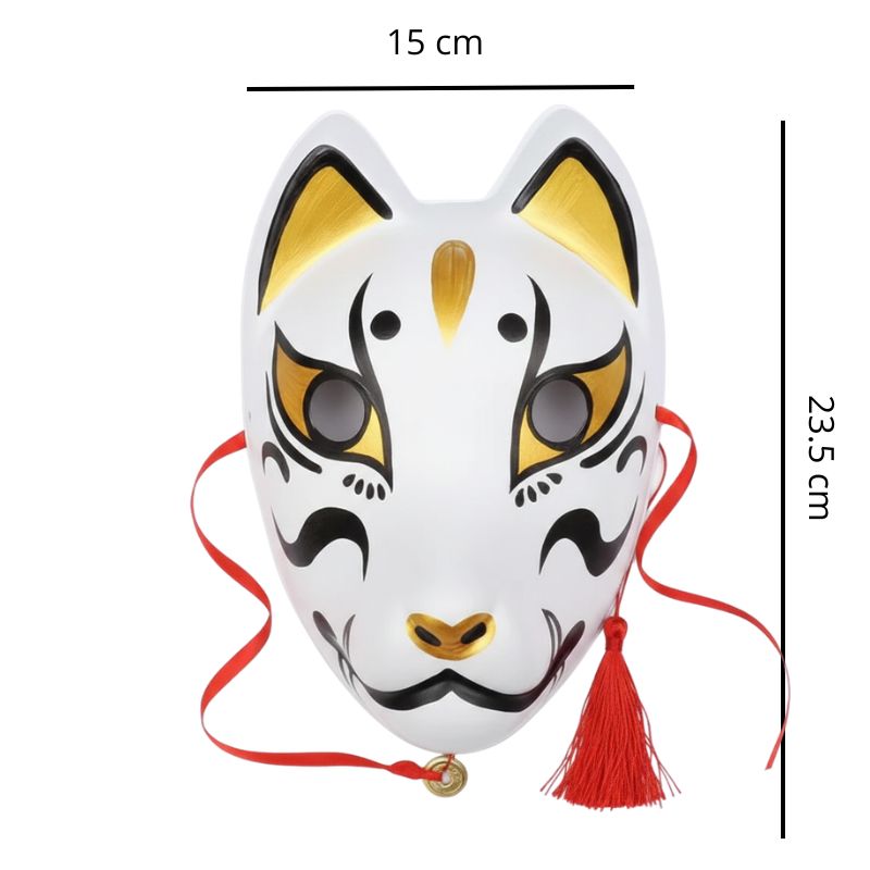 Masque Kitsune Traditionnel Avec Regard Intense