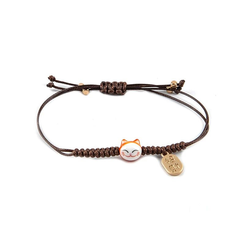 Maneki Neko Bracelet Tressé