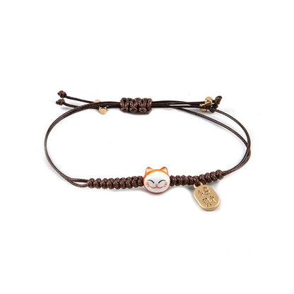 Maneki Neko Bracelet Tressé
