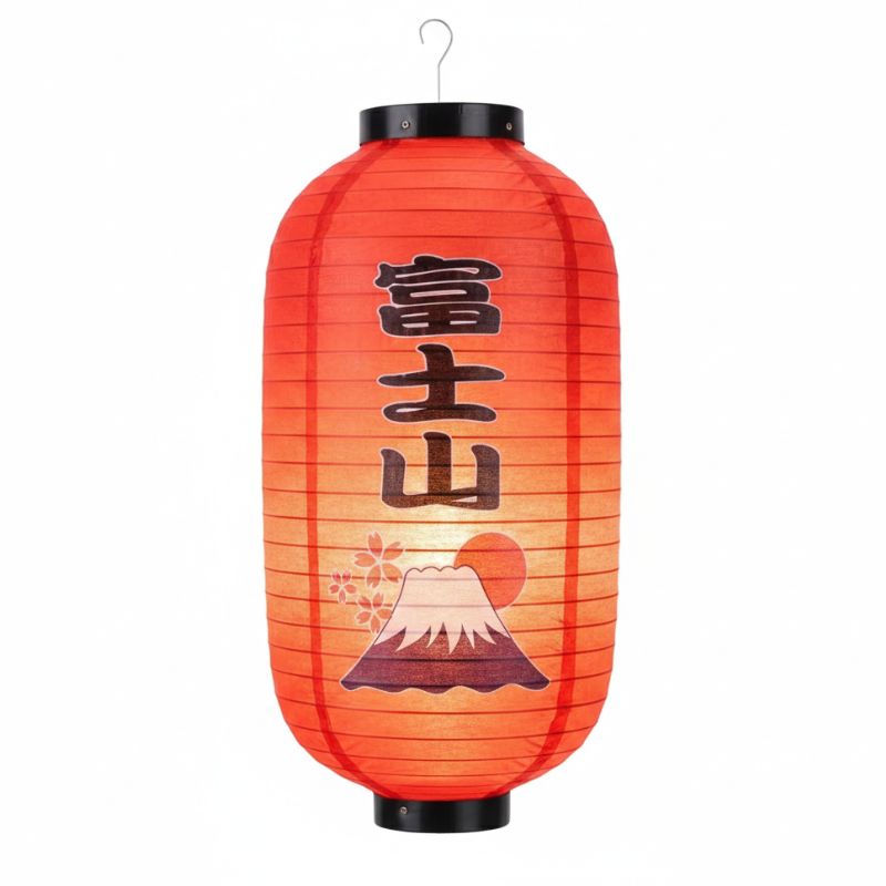 Lanterne Japonaise Suspendue Style Izakaya Avec Illustration Fuji