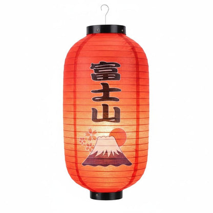 Lanterne Japonaise Suspendue Style Izakaya Avec Illustration Fuji