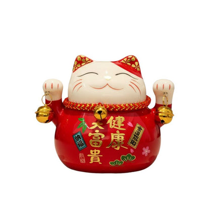 Maneki Neko Chat En Céramique 11 cm