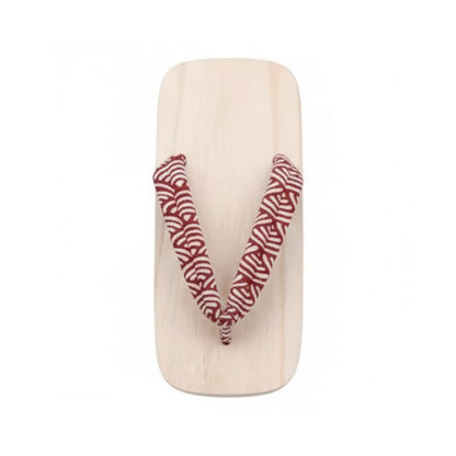Sandales Geta Avec Lanière Rouge Motif Vagues