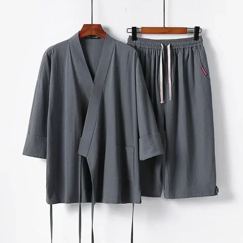 Jinbei Homme Moderne En Tissu Fluide