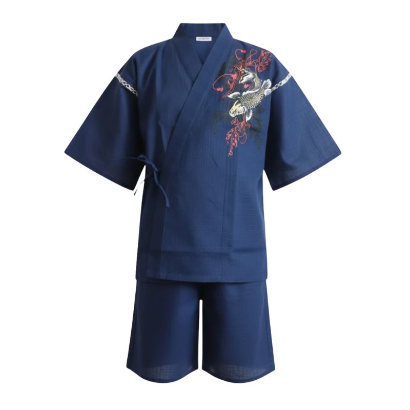 Jinbei Homme Japonais Avec Motif Traditionnel