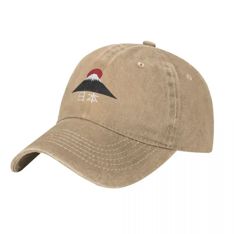 Casquette Japonaise Vintage Avec Broderie Mont Fuji