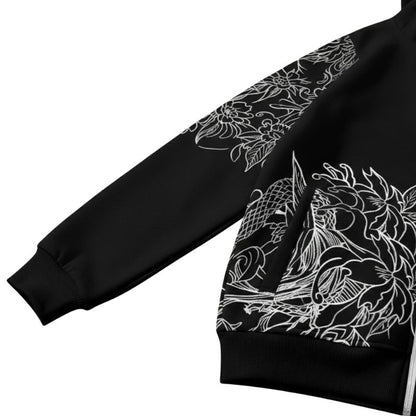 Sweat Japonais Avec Masque Oni Et Motif Floral