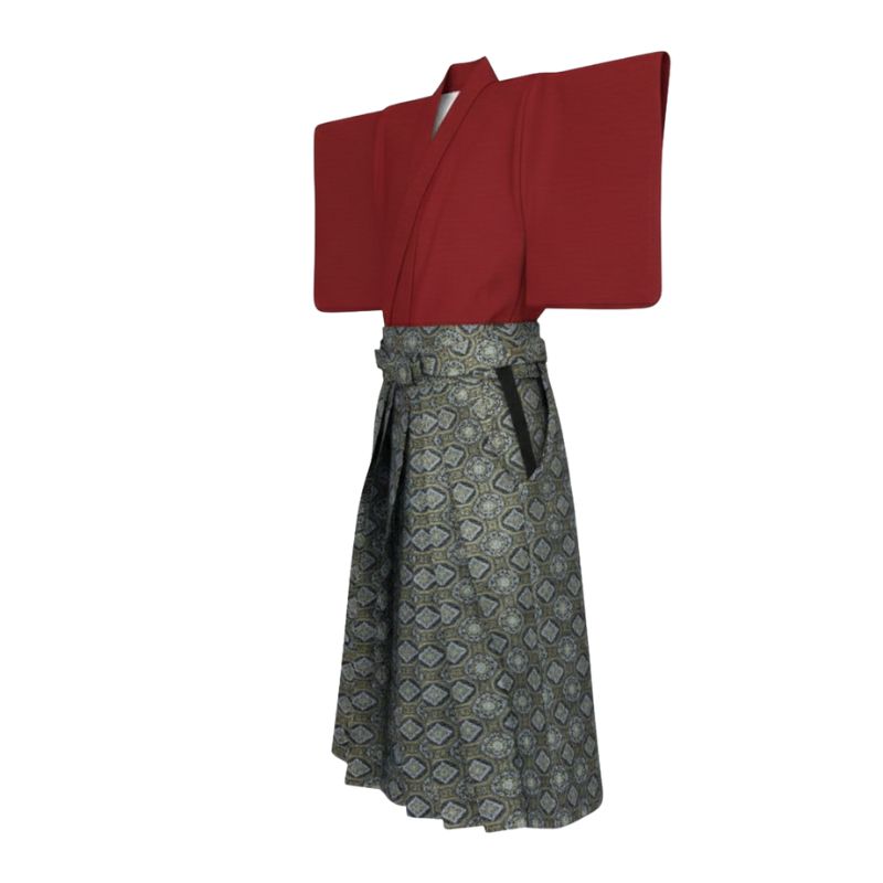 Kimono Japonais Classique En Ensemble Hakama