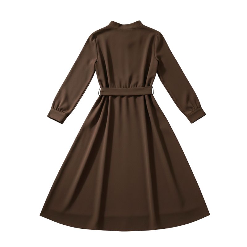 Robe Japonaise Avec Coupe Trapèze Et Ceinture Nouée