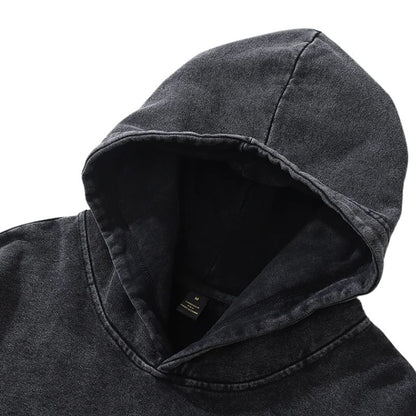 Sweat Japonais Noir Délavé Avec Illustration Manga Artistique