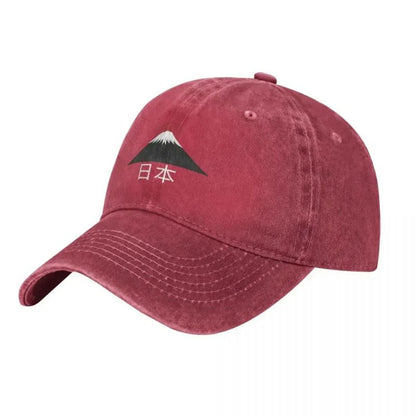 Casquette Japonaise Vintage Avec Broderie Mont Fuji