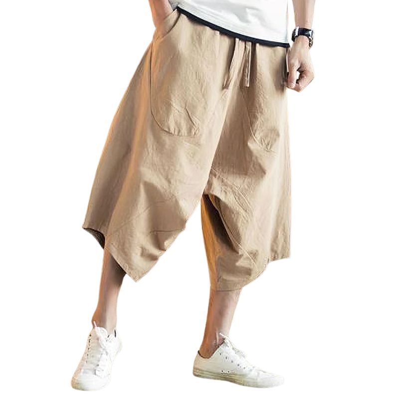 Short Japonais Mode Urbaine En Lin