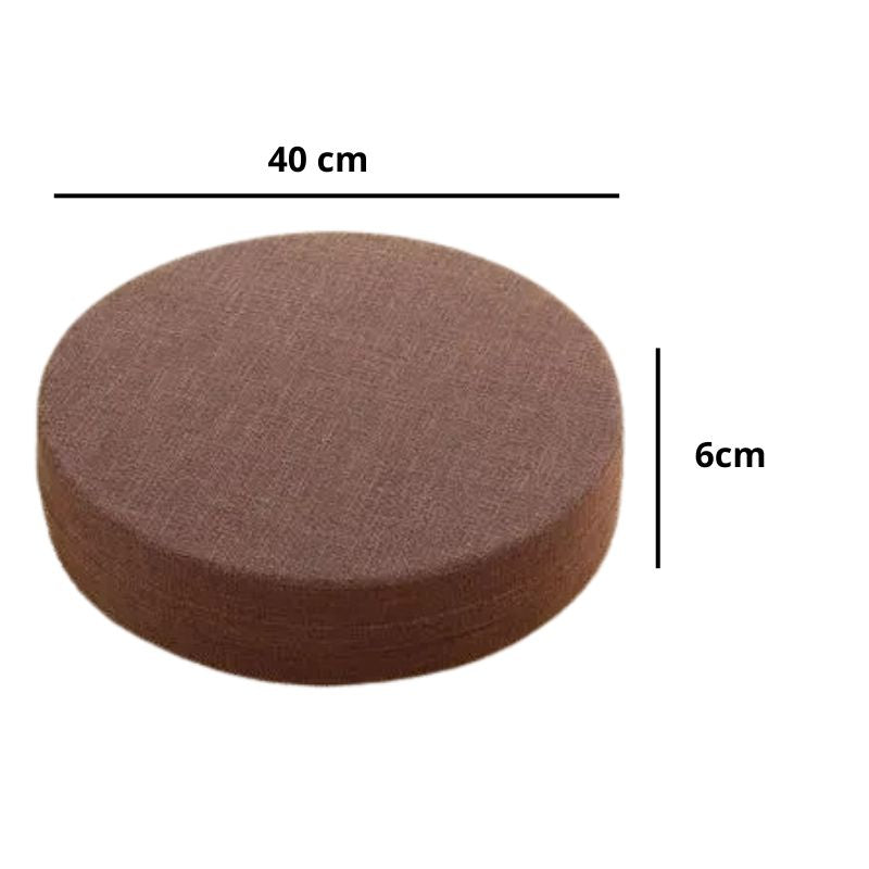 Coussin Japonais Rond En Lin Avec Assise Épaisse