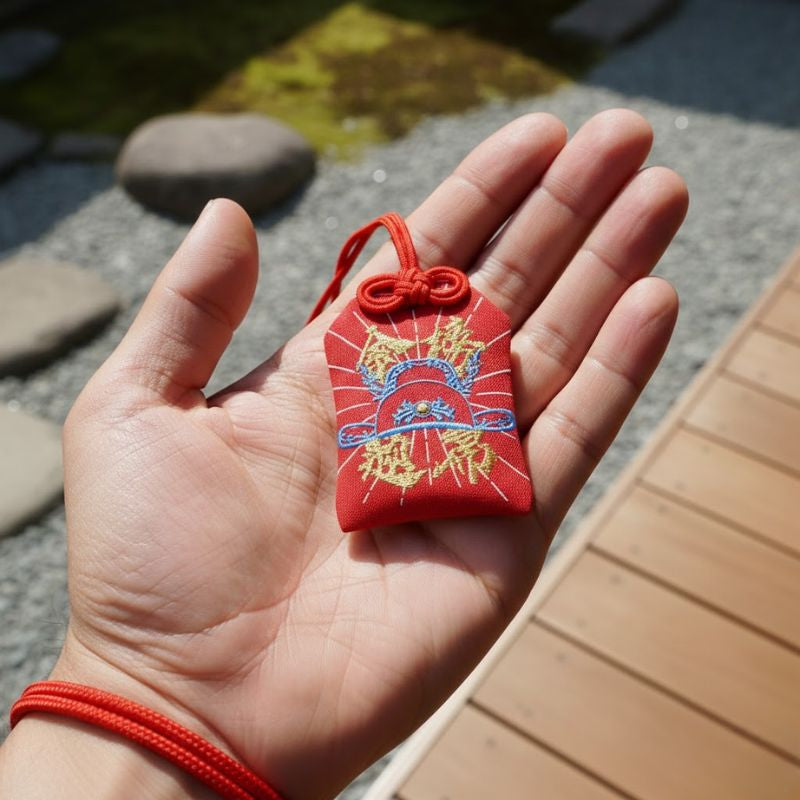 Omamori Japonais Rouge Cérémonial