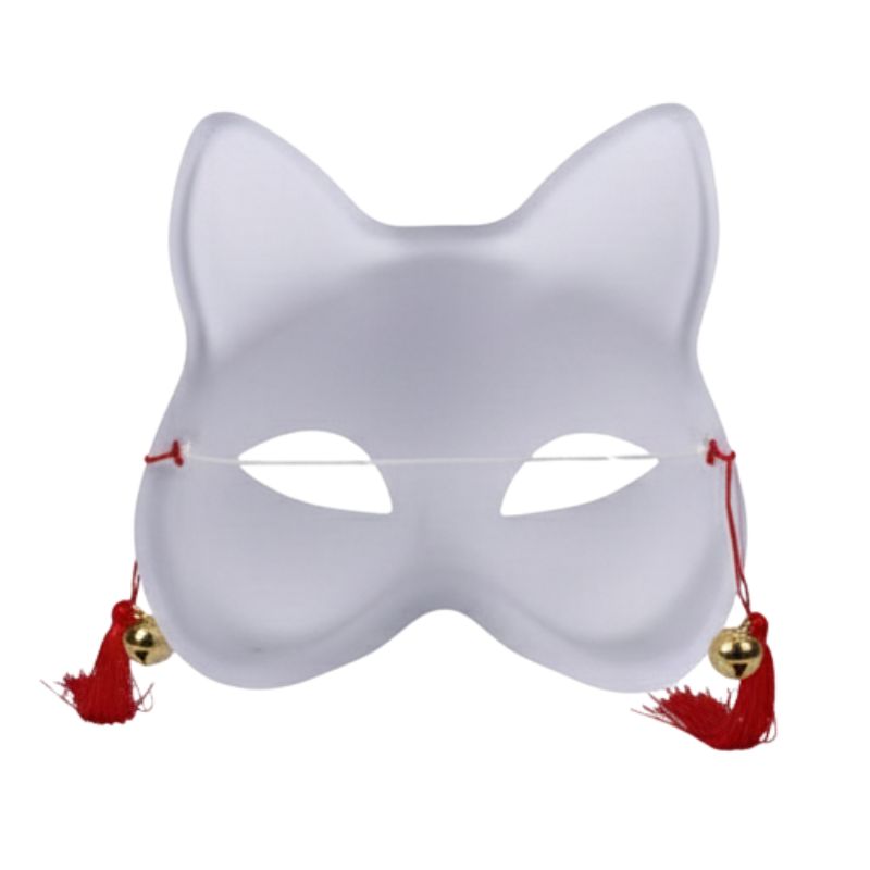 Masque Kitsune Traditionnel Avec Clochettes