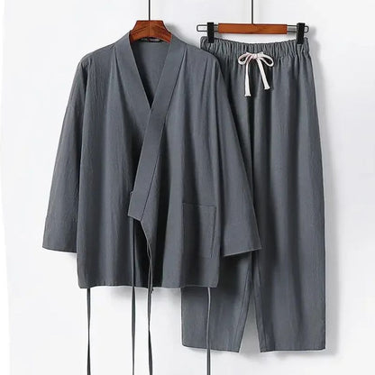 Jinbei Homme Minimaliste En Ensemble Ample Et Respirant