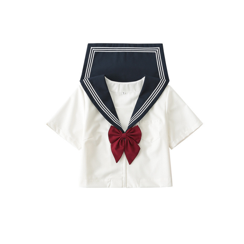 Uniforme Japonais En Ensemble Marin Avec Nœud Élégant