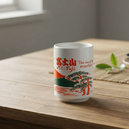 Tasse Japonaise À Illustration Mont Fuji