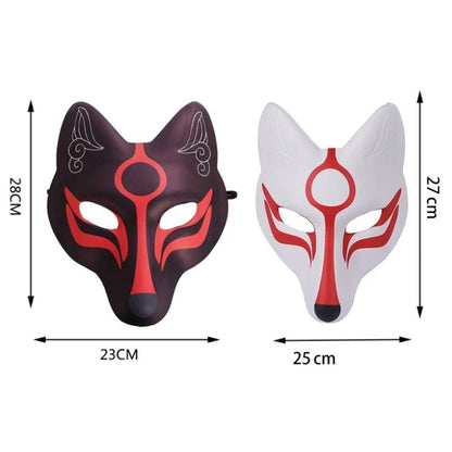 Masque Kitsune Cosplay Avec Forme Renard Allongée