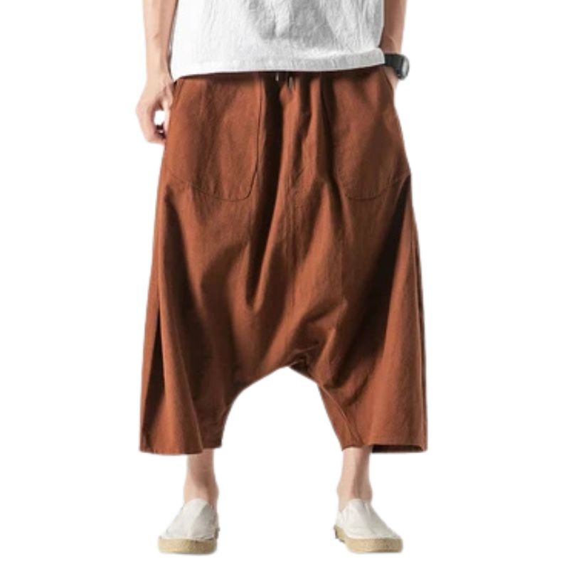 Pantalon Japonais Léger Homme Coupe Fluide