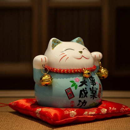 Maneki Neko Chat En Céramique 11 cm