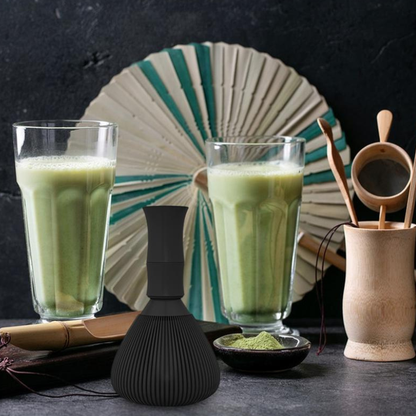 Fouet Matcha En Résine Avec Design Strié