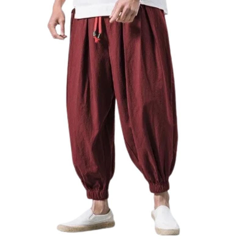 Pantalon Japonais Ample Homme Style Sarouel Moderne