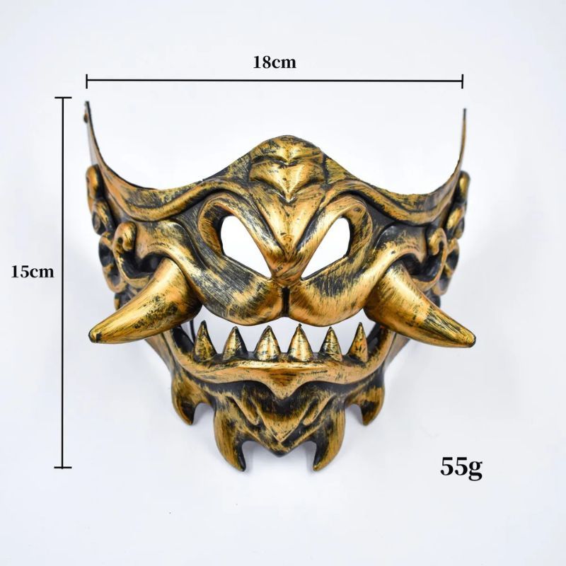 Masque Samouraï Oni Avec Dents Aiguisées
