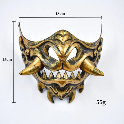 Masque Samouraï Oni Avec Dents Aiguisées