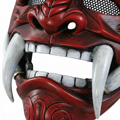 Masque Samouraï Japonais Avec Design Démon Oni