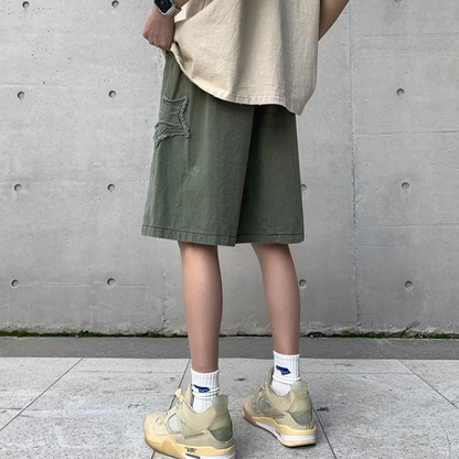 Short Japonais Vintage En Jean Avec Coupe Ample Moderne
