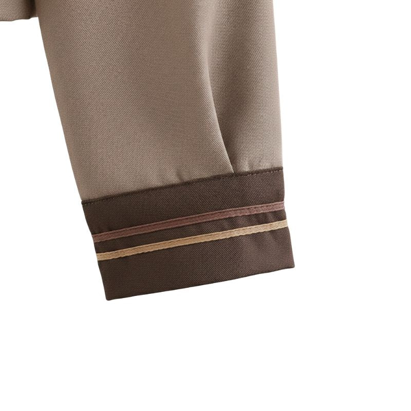 Uniforme Japonais Marron Avec Col Marin Et Jupe Plissée
