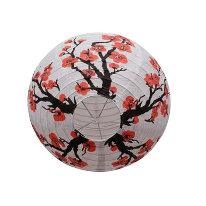Lanterne Japonaise Ronde En Papier Motif Fleurs De Cerisier