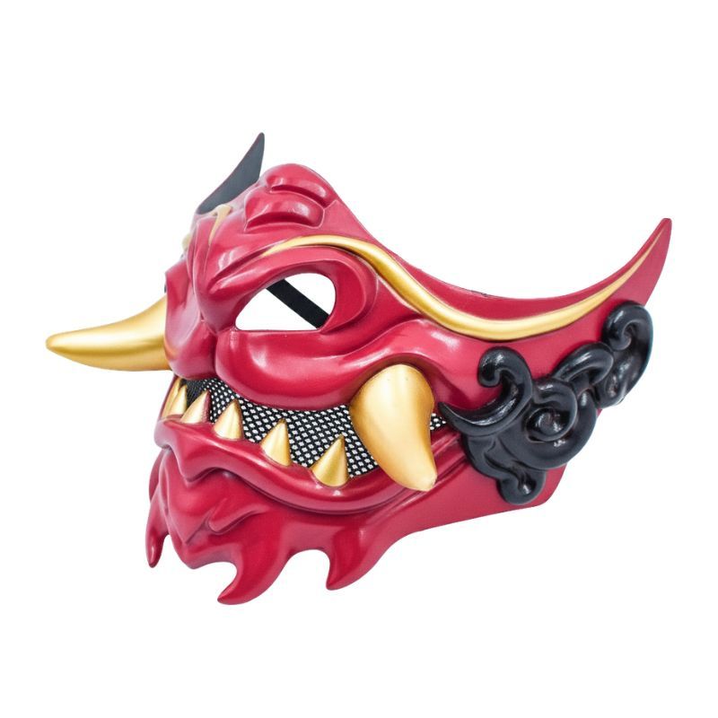 Masque Samouraï Oni Avec Dents Aiguisées