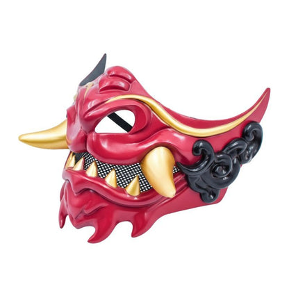 Masque Samouraï Oni Avec Dents Aiguisées