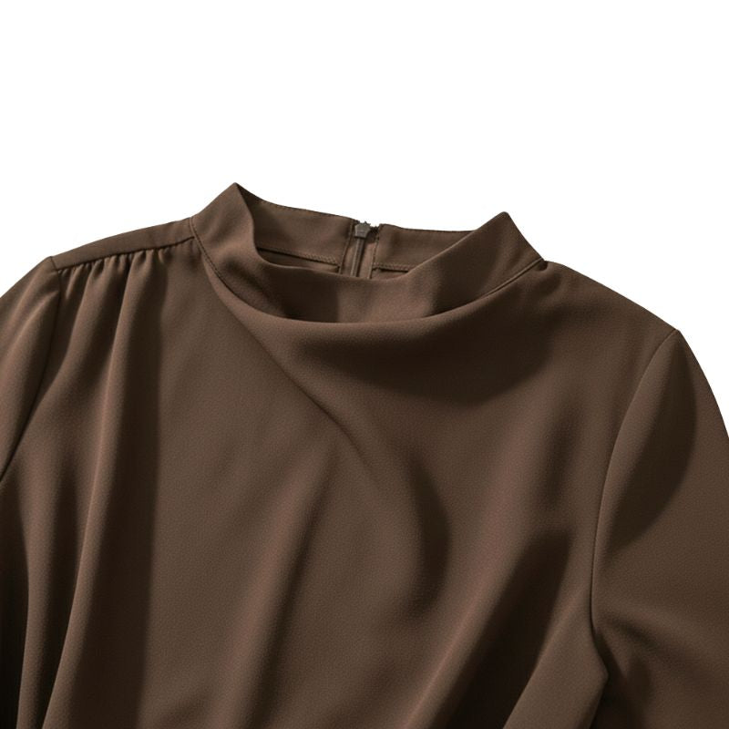 Robe Japonaise Avec Coupe Trapèze Et Ceinture Nouée
