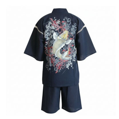 Jinbei Homme Japonais Avec Motif Traditionnel