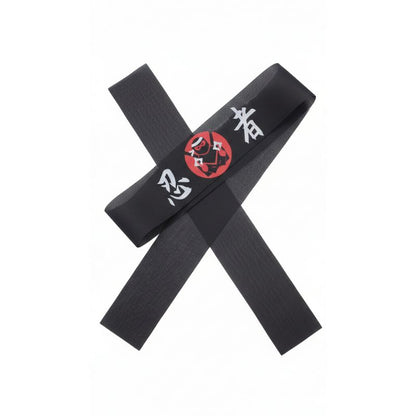Hachimaki Japonais Moderne Avec Motif Ninja Et Kanji