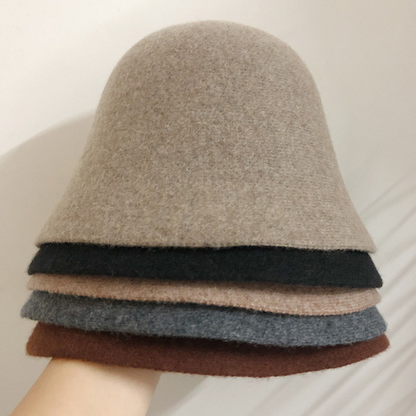 Chapeau Streetwear Style Bucket En Laine