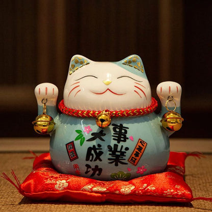Maneki Neko Chat En Céramique 11 cm