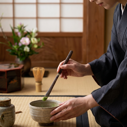 Cuillère Matcha En Bambou Long Manche