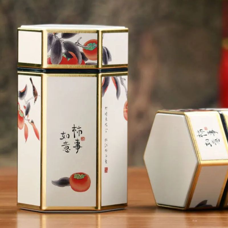 Boîte à Thé Japonaise Illustrée De Fruits