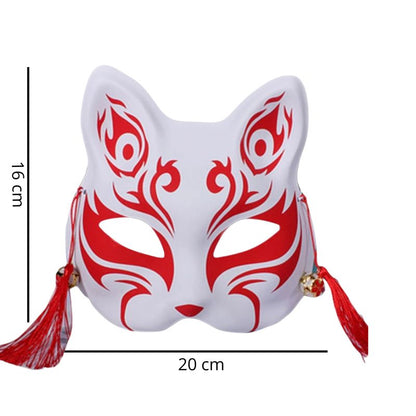 Masque Kitsune Traditionnel Avec Clochettes