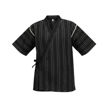 Jinbei Homme Japonais Rayé en Ensemble Veste Et Short
