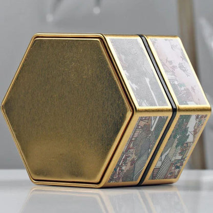 Boîte à Thé Japonaise Hexagonale D’inspiration Ancienne