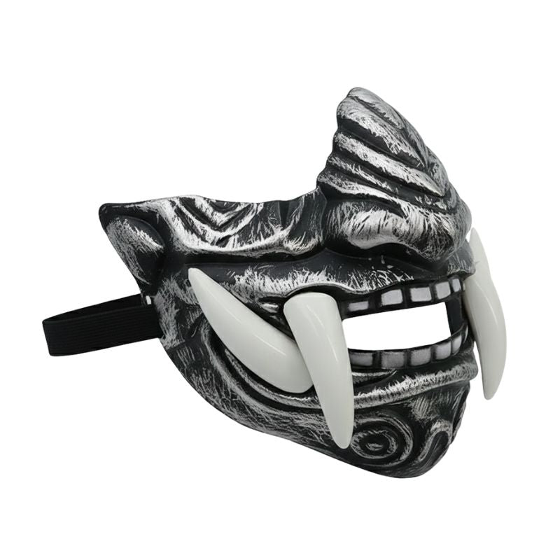 Masque Samouraï Oni Avec Crocs Longs