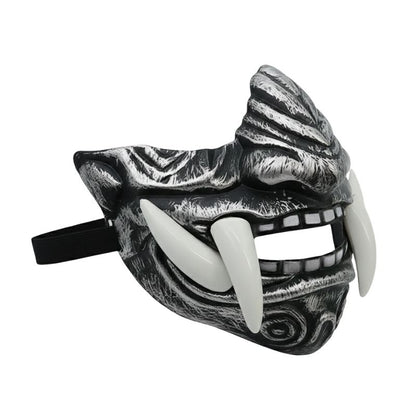 Masque Samouraï Oni Avec Crocs Longs