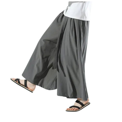 Hakama Homme À Coupe Large Style Oriental