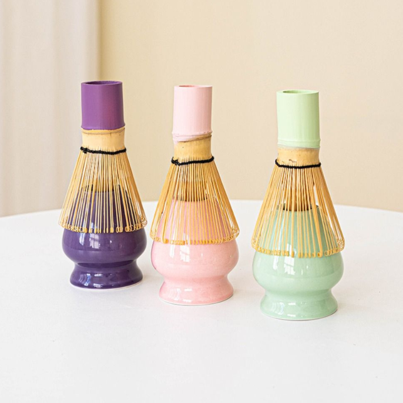 Fouet Matcha Avec Manche Coloré
