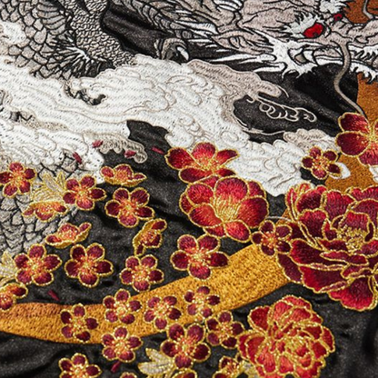 Sukajan Homme Avec Broderie Dragon Japonaise